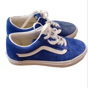 Vans Old Skool Pig Suede Princess Blue Sneakers NEW, Flaw